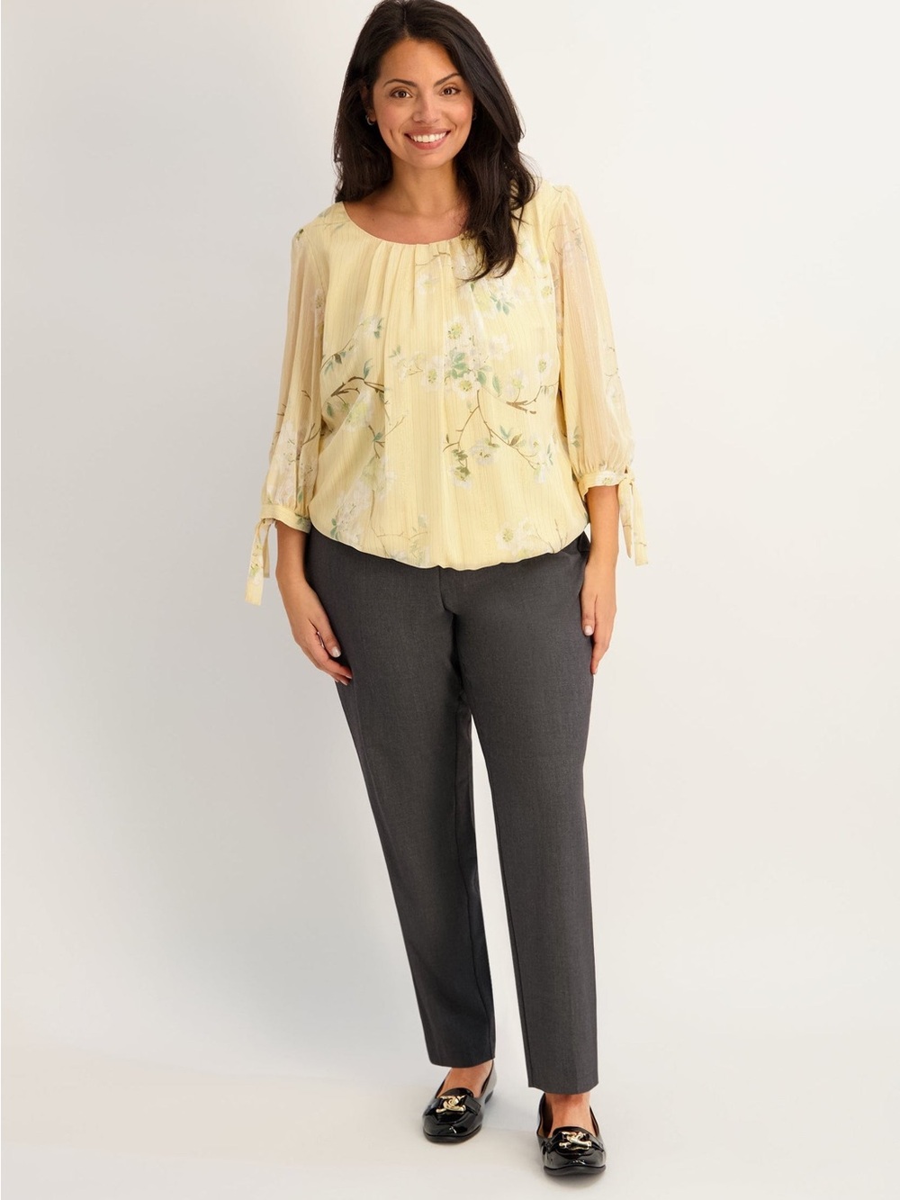 Dressbarn Secret Agent Grey Tummy Control Pull On Pants 14WS
